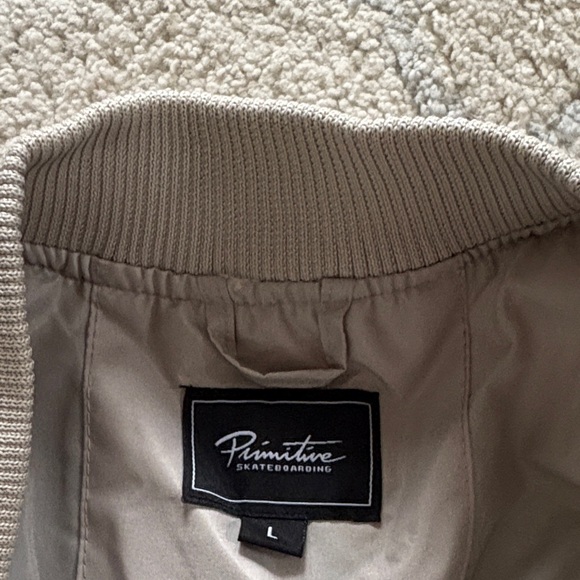 Mens Primitive Skateboarding Full Zip Varsity Bomber Jacket (Size L) - Picture 10 of 13